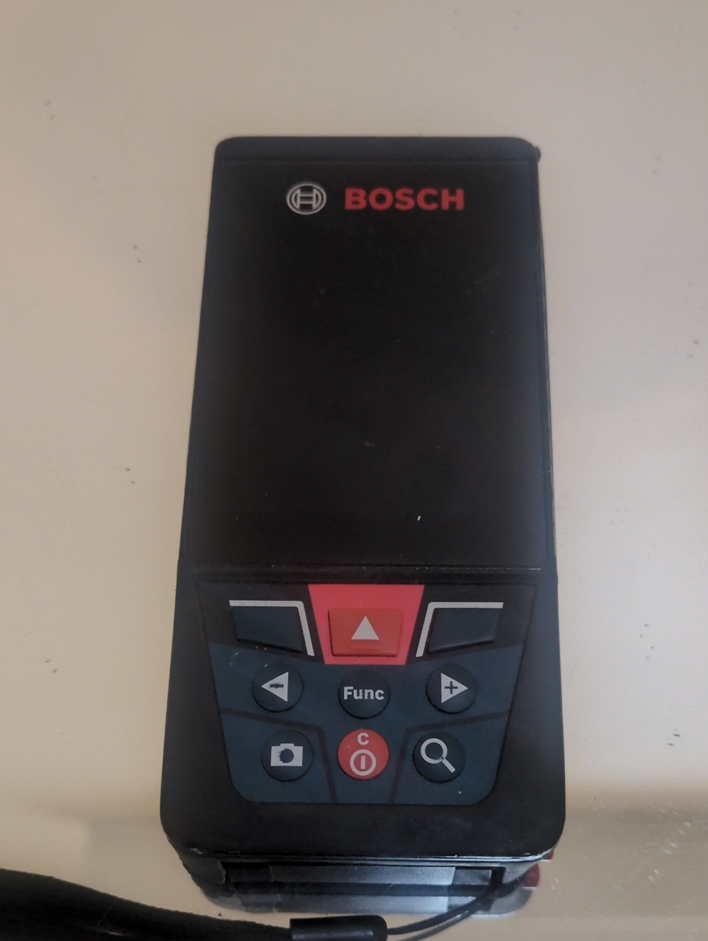 Bosch Laser Distance Measurer in Black with Red Accents